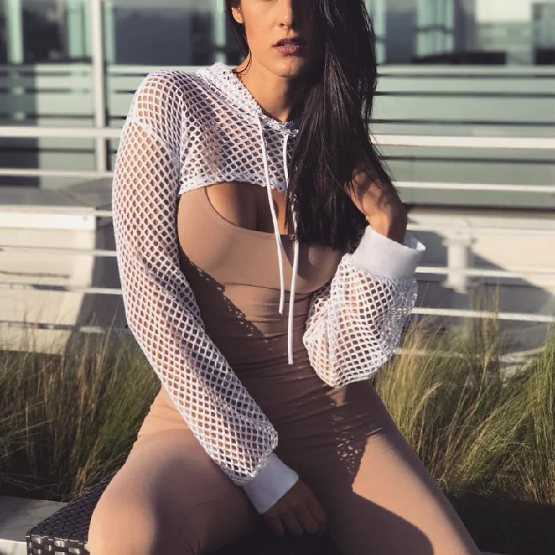 Stock Up Sexy Special Design Wholesale Crop Top Hoodies Hollow Design Women Clothing Stock Up Sexy Special Design Wholesale Crop Top Hoodies Hollow Design Women Clothing