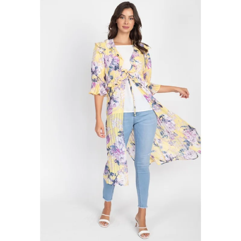 Weekend Shopping Bliss Ruffle Robe Cardigan